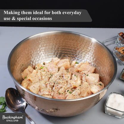Buckingham Stainless Steel Copper Mixing Bowl for Baking