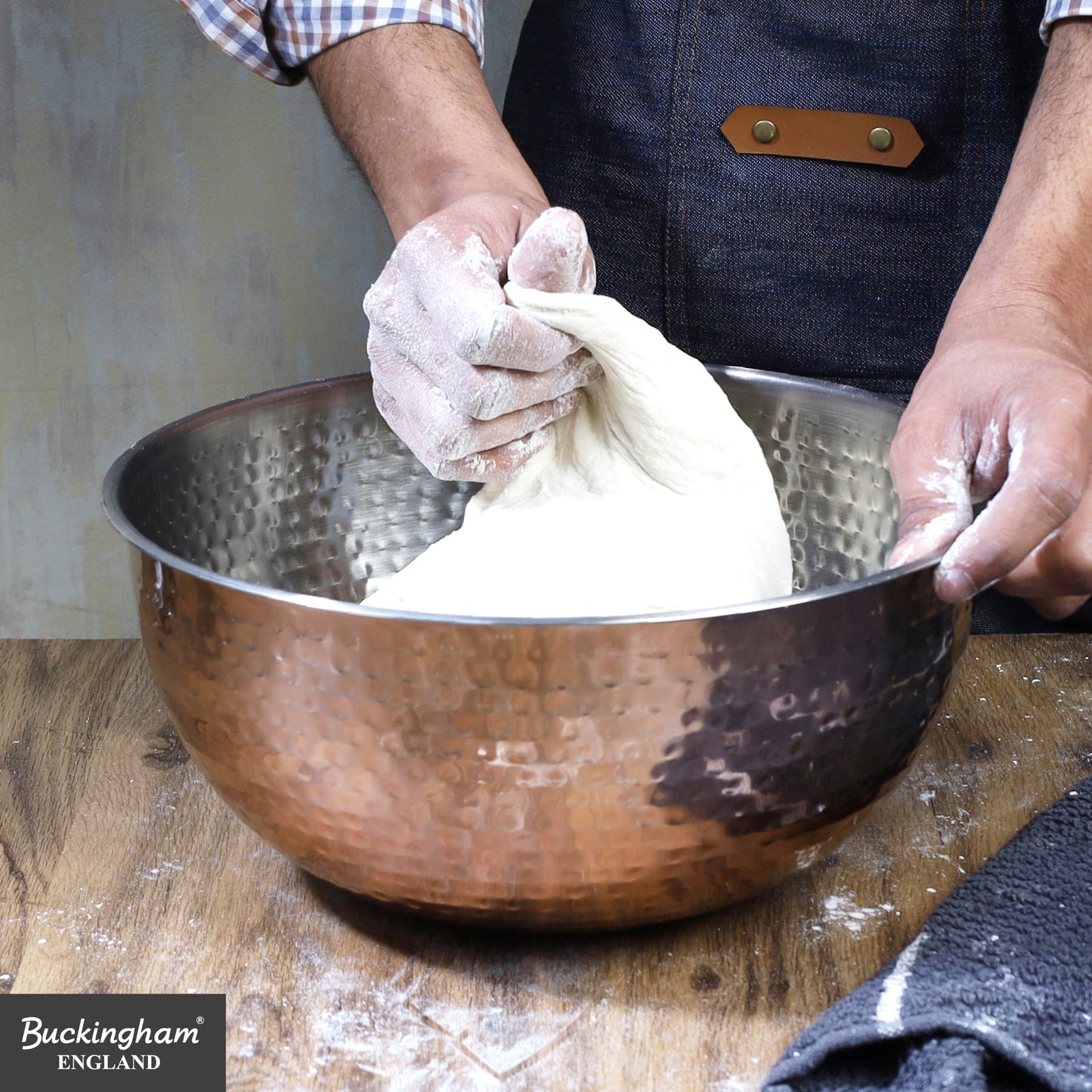 Buckingham Stainless Steel Copper Mixing Bowl for Baking