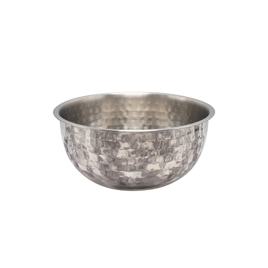 Buckingham Stainless Steel Salad Mixing Bowl Hammered Effect Finish