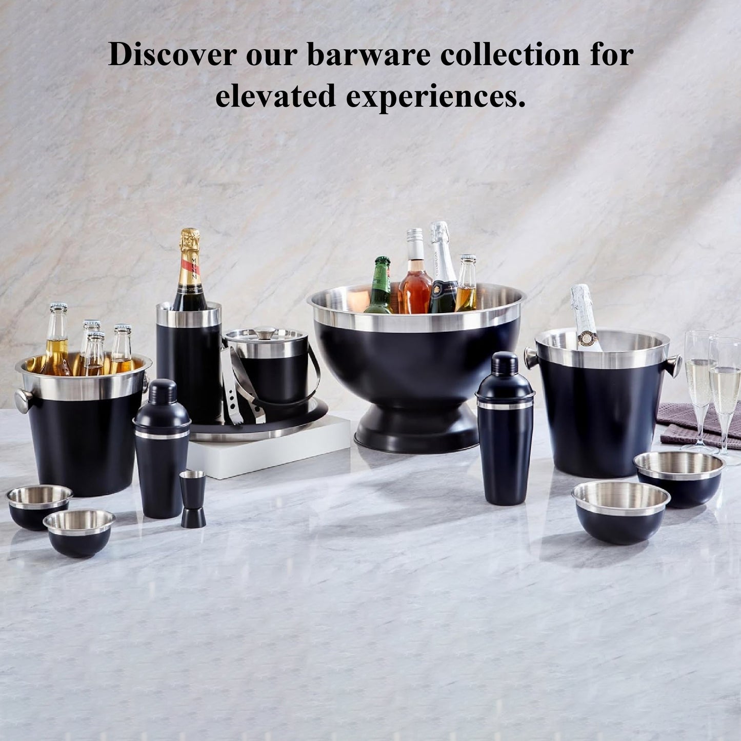 Buckingham Stainless Steel Double Wall Ice Bucket with Tong 1.75 L