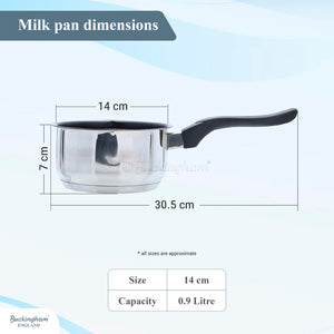 Buckingham Stainless Steel 5 Piece Pan Set Glass Lid with Bakelite Handle