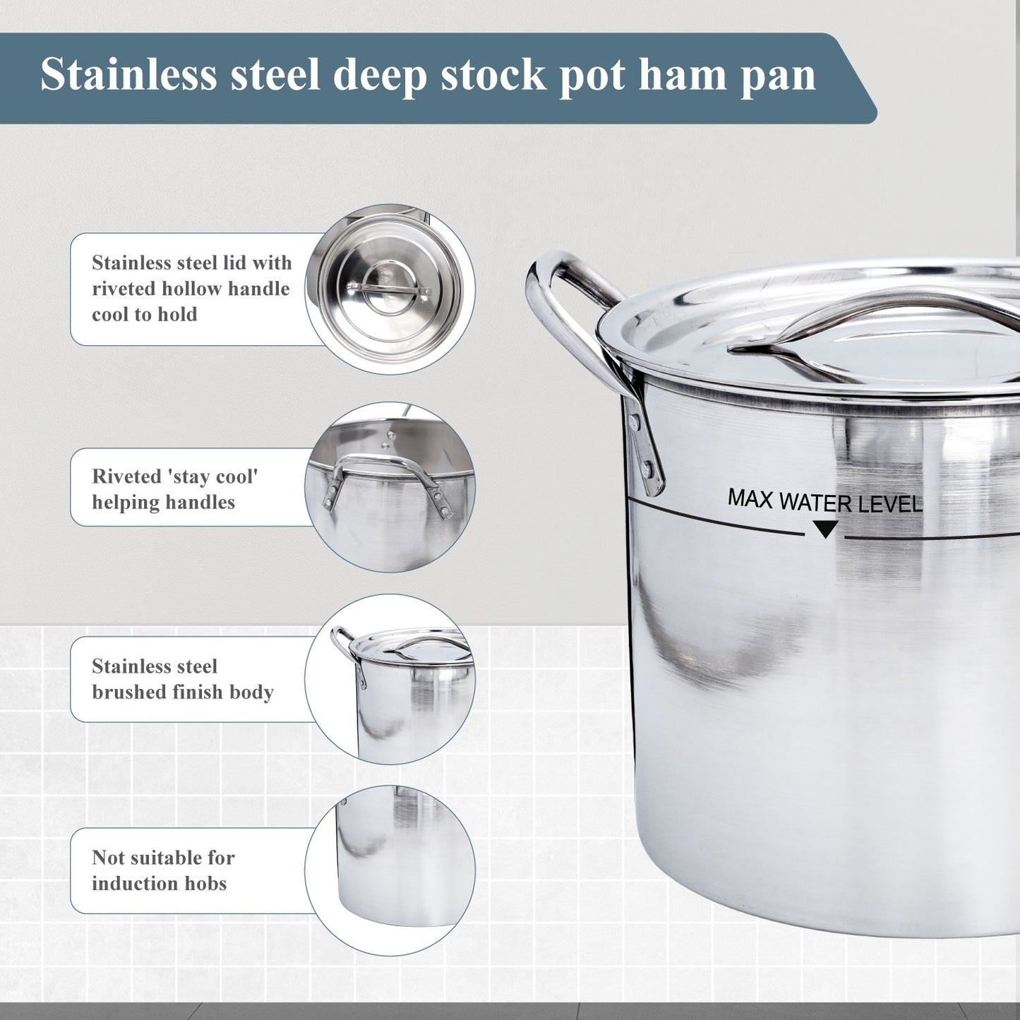 Buckingham Stainless Steel Stock Pot