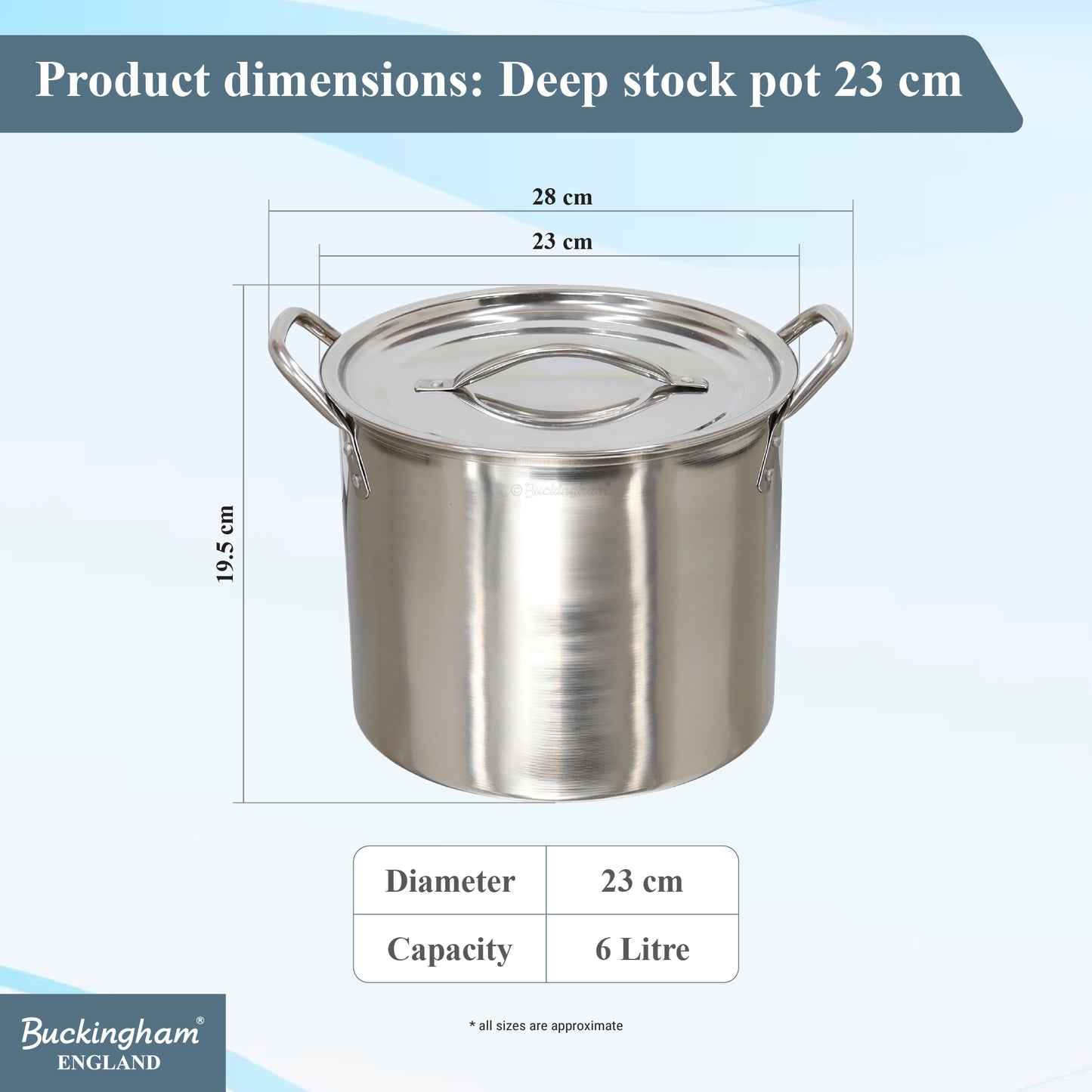 Buckingham Stainless Steel Stock Pot