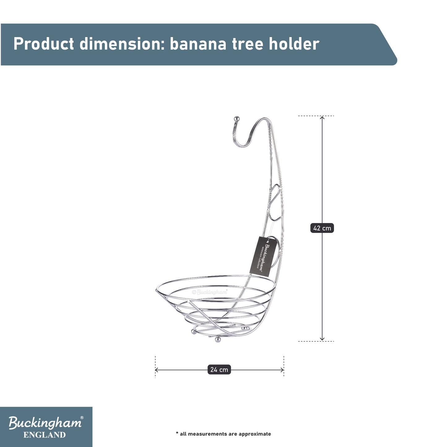 Buckingham Banana Tree Holder with Fruit Basket