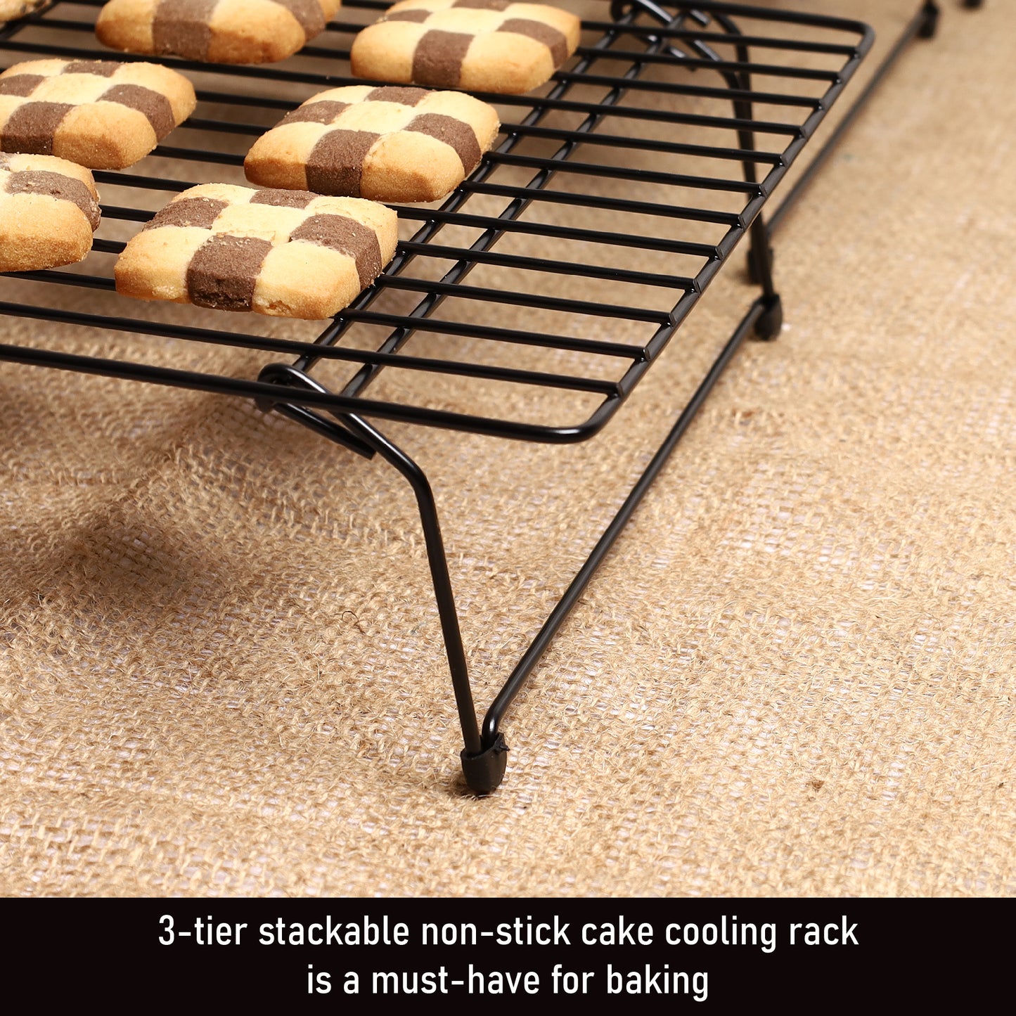Buckingham Stackable Non-Stick 3 Tier Cooling Rack 40 cm