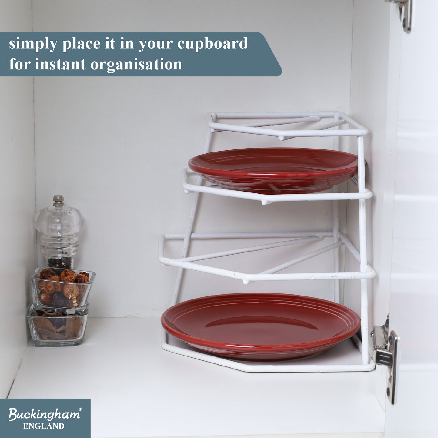Buckingham 4 Tier Racking Plate Organiser