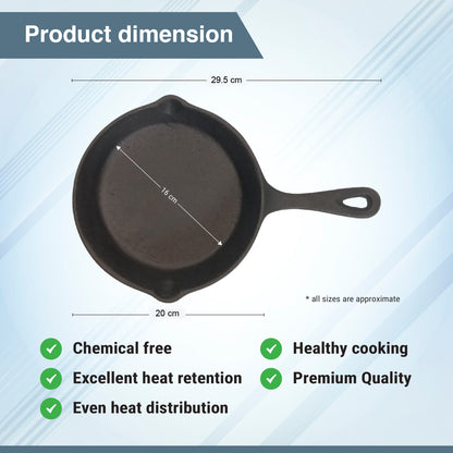 Buckingham Pre-Seasoned Cast Iron Frying Pan