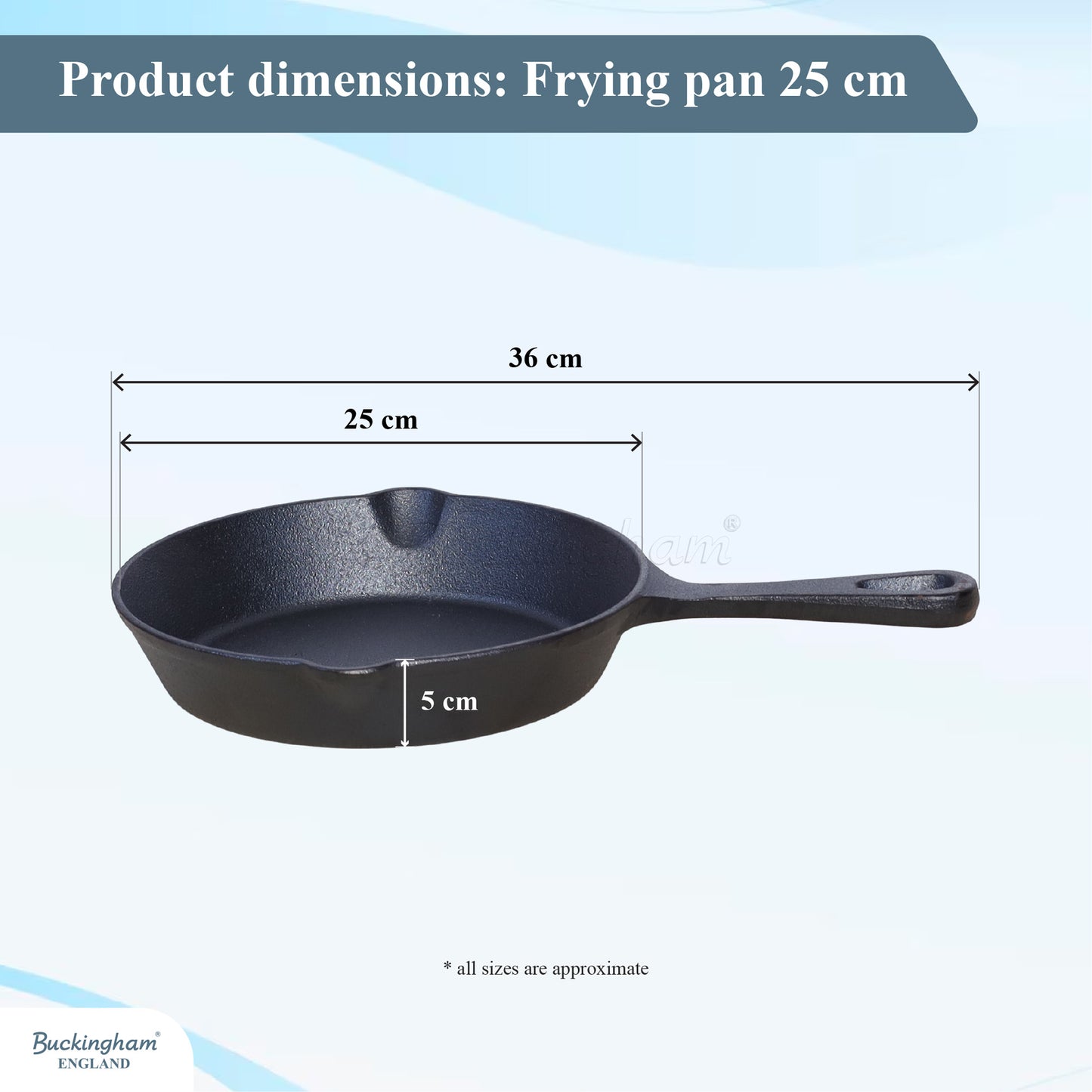 Buckingham Pre-Seasoned Cast Iron Frying Pan
