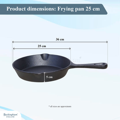 Buckingham Pre-Seasoned Cast Iron Frying Pan