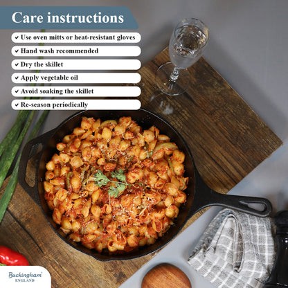Buckingham Pre-seasoned Premium Cast Iron Skillet