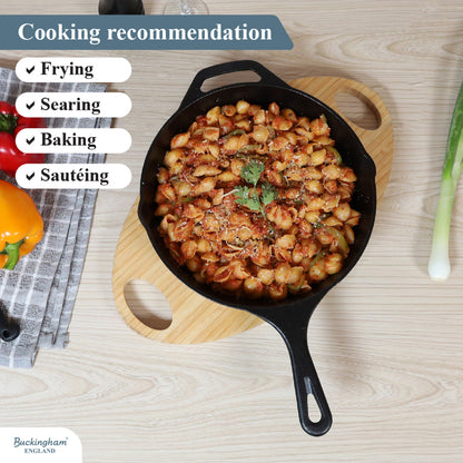 Buckingham Pre-seasoned Premium Cast Iron Skillet