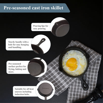 Buckingham Pre-seasoned Premium Cast Iron Skillet