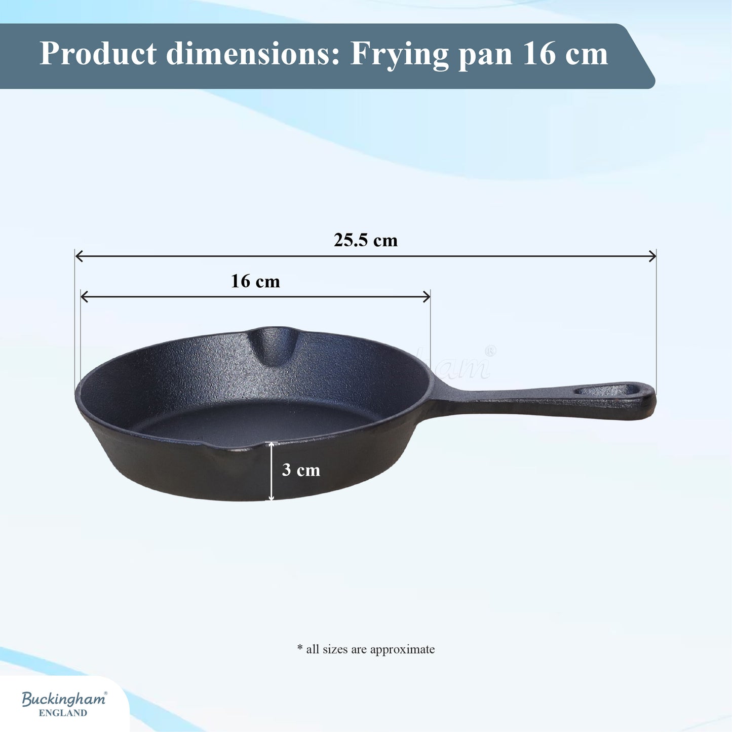 Buckingham Pre-seasoned Premium Cast Iron Skillet