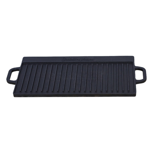 Buckingham Pre-Seasoned Cast Iron Reversible Grill Plate 50 cm