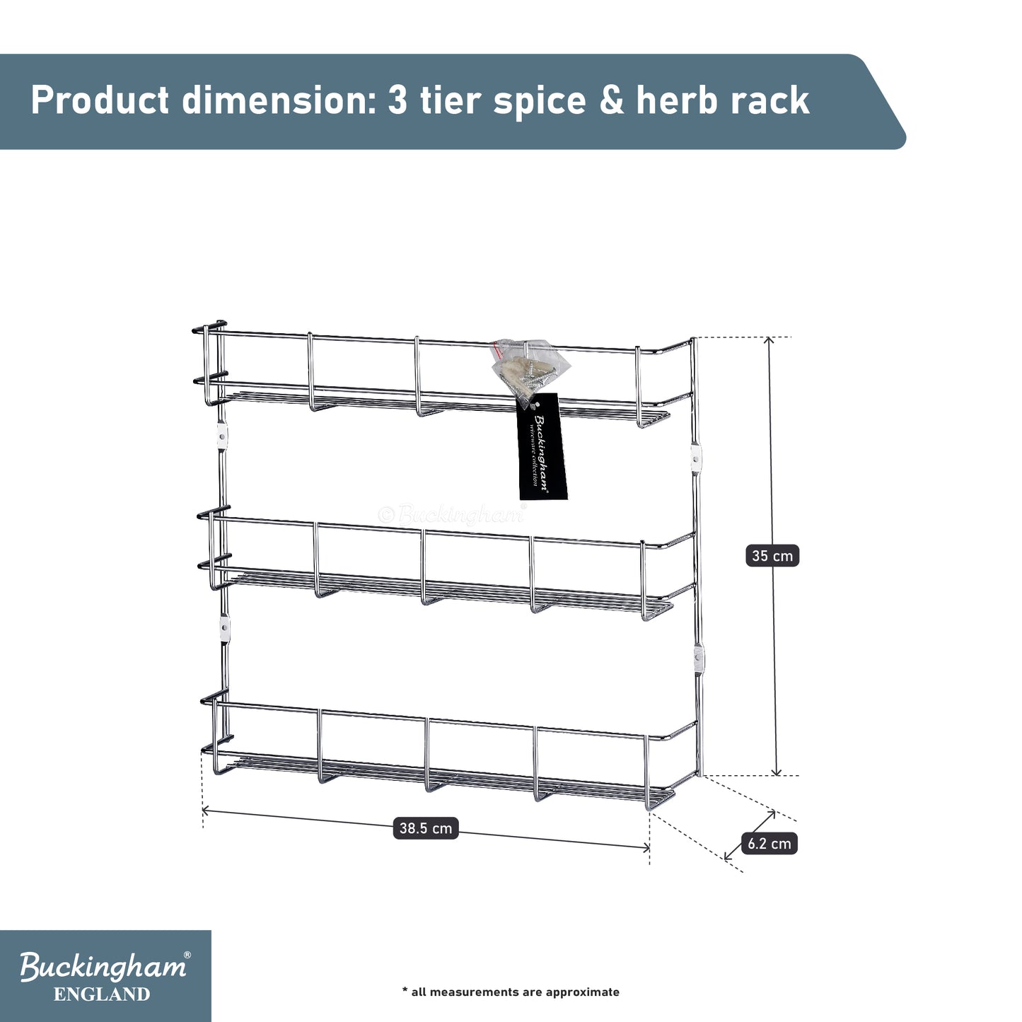 Buckingham Tier Spice and Herb Rack