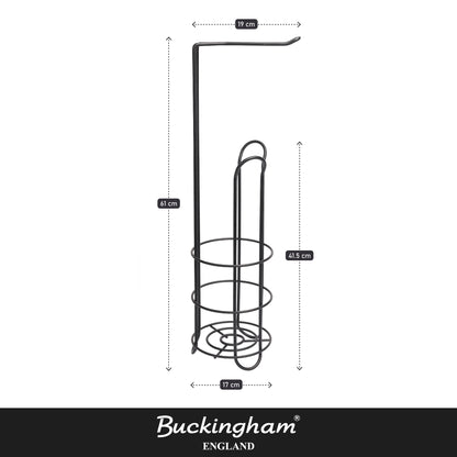 Buckingham Toilet Roll Holder Large Black