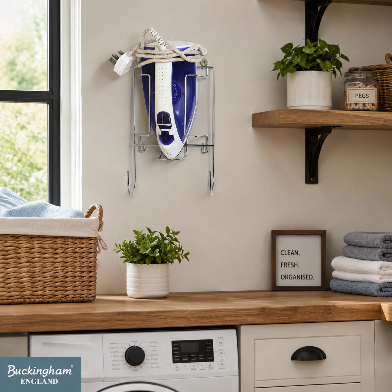 Buckingham Premium Ironing Board Holder Chrome Finished 25 cm