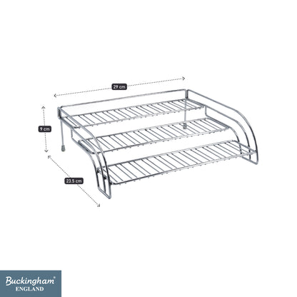 Buckingham 3 Tier Spice & Herb Rack Jar Holder