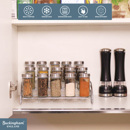 Buckingham 3 Tier Spice & Herb Rack Jar Holder