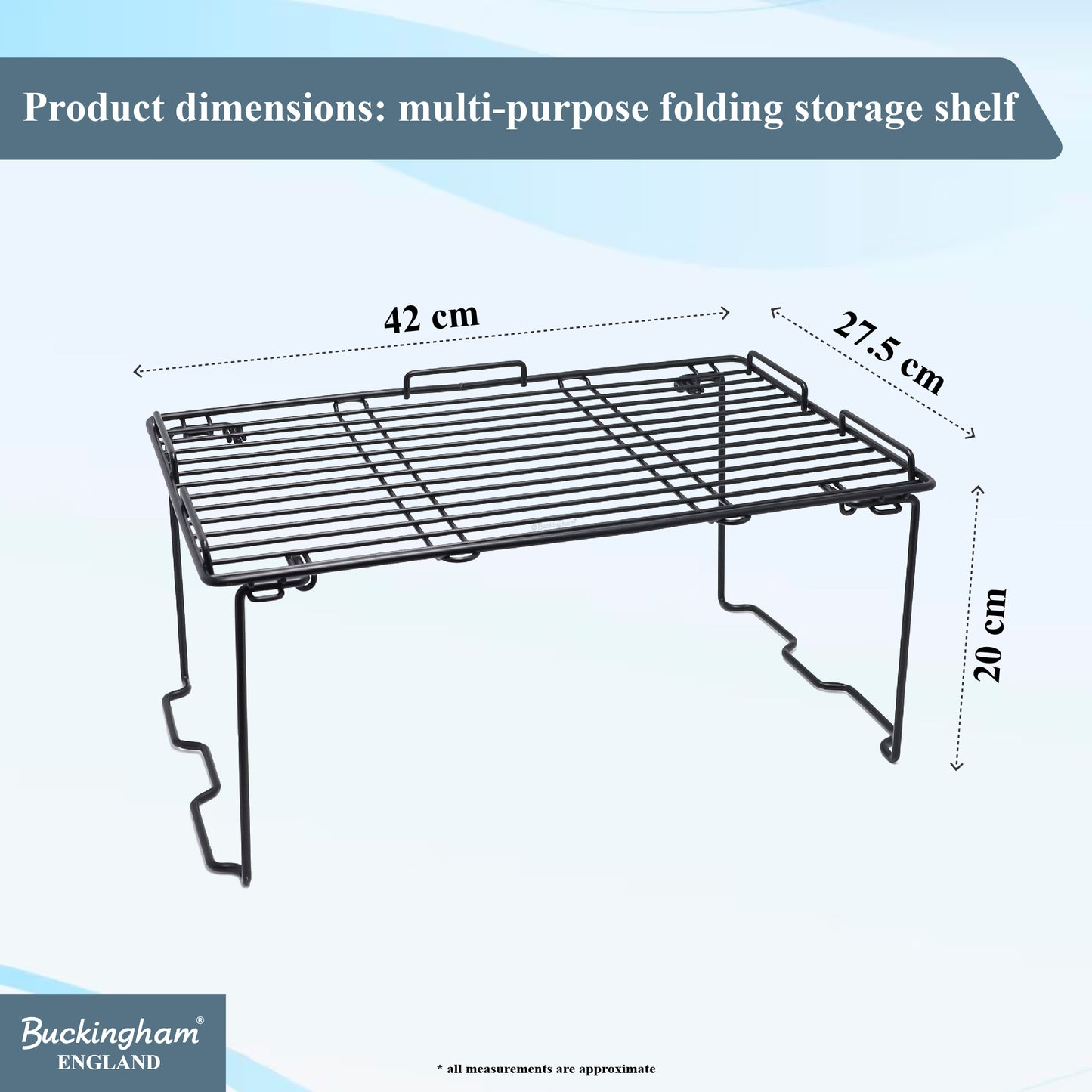 Buckingham Freestanding Kitchen Folding Shelf Organiser