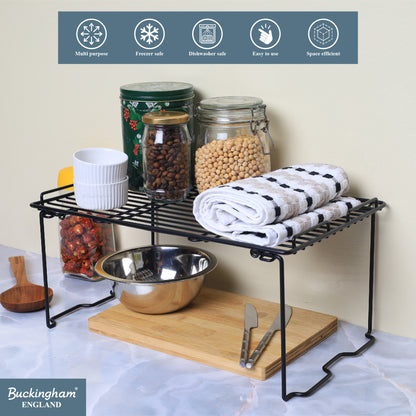 Buckingham Freestanding Kitchen Folding Shelf Organiser