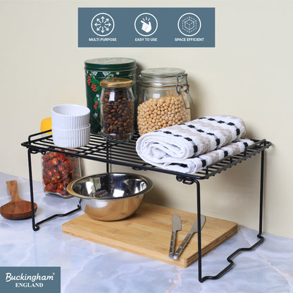 Buckingham Freestanding Kitchen Folding Shelf Organiser