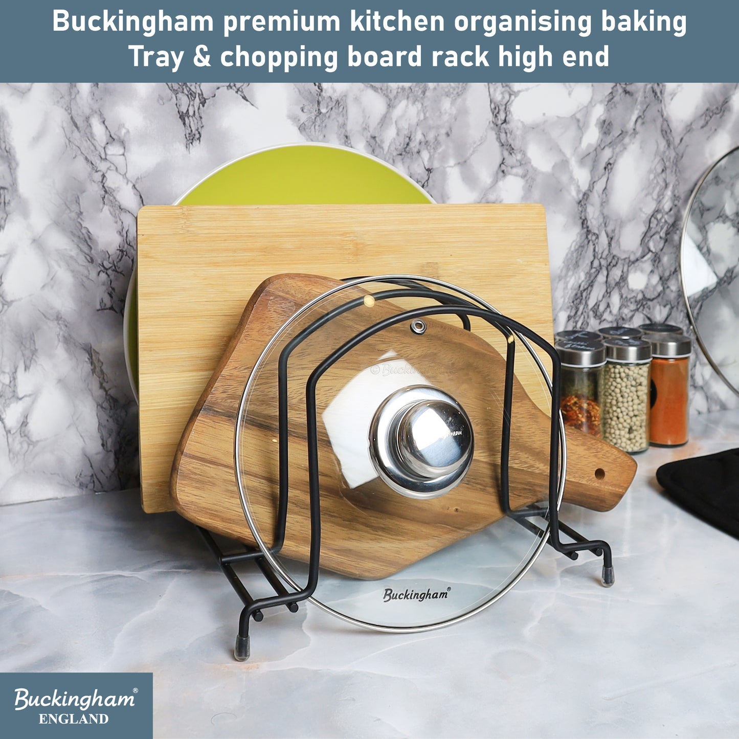 Buckingham Premium Kitchen Organizer Rack Black