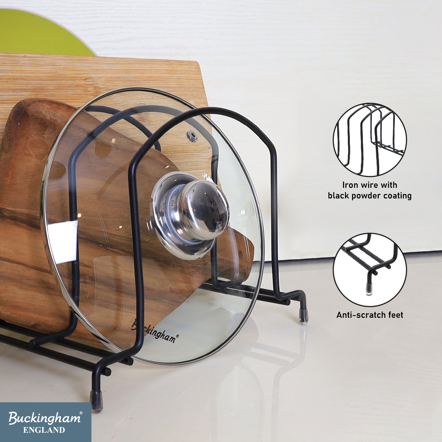 Buckingham Premium Kitchen Organizer Rack Black