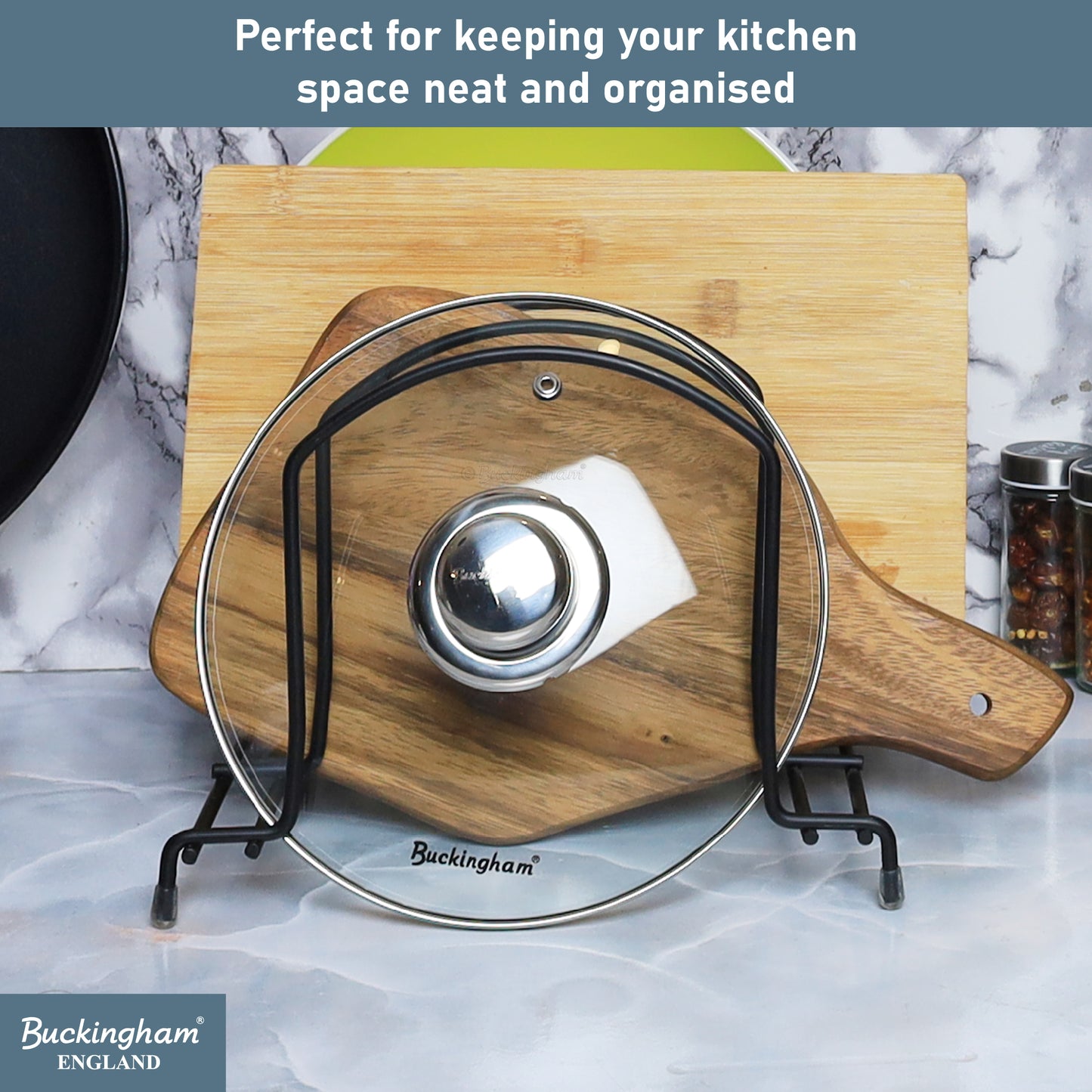 Buckingham Premium Kitchen Organizer Rack Black