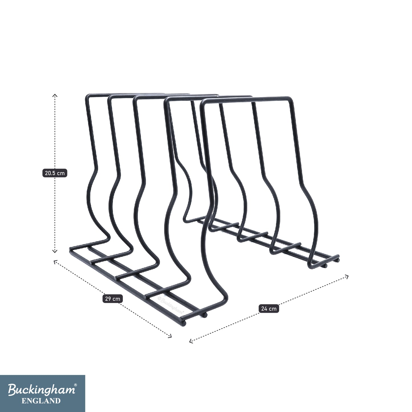 Buckingham Premium Kitchen Organizer Rack Black