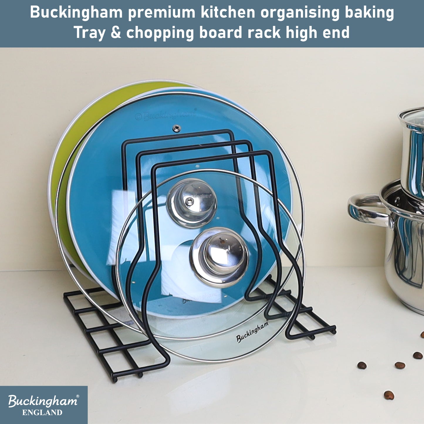 Buckingham Premium Kitchen Organizer Rack Black