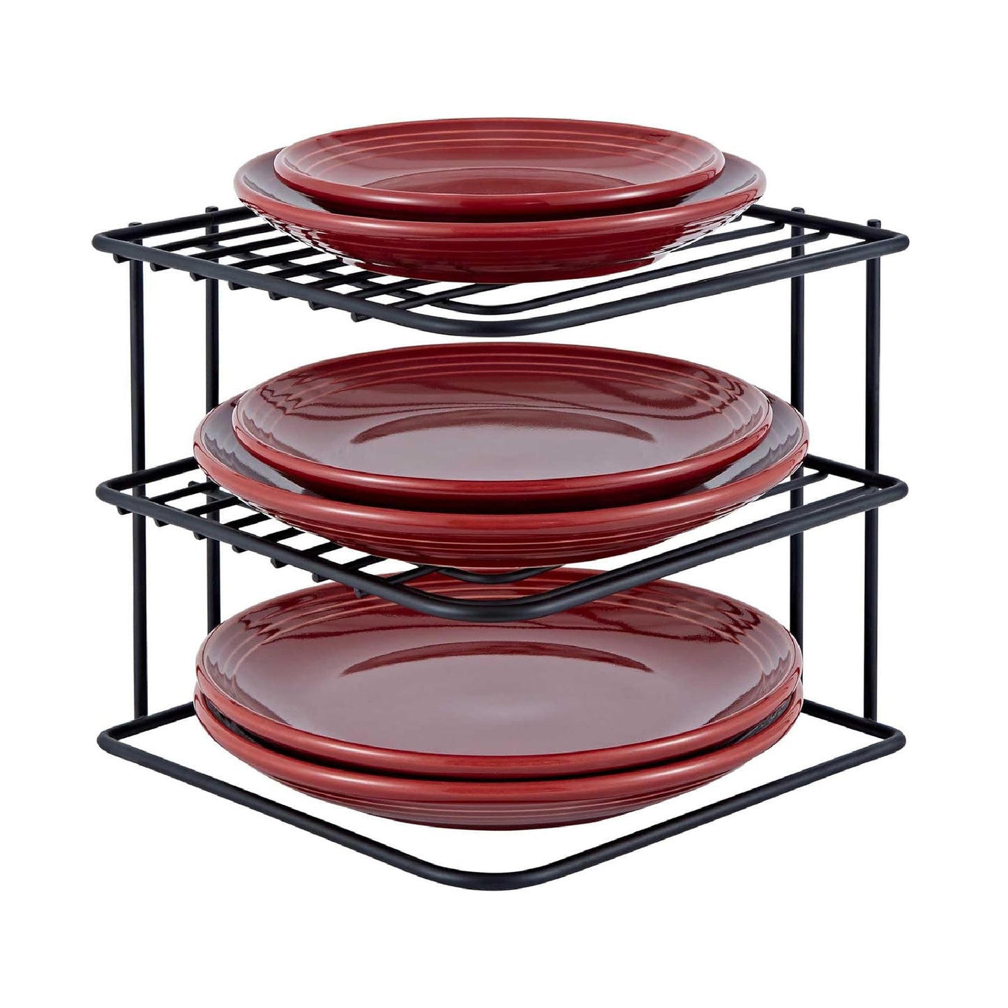 Buckingham 3 Tier Corner Plate Storage Rack 22.5 cm