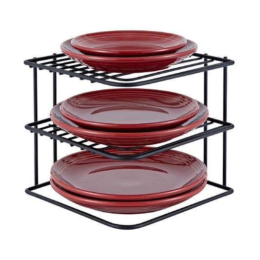 Buckingham 3 Tier Corner Plate Storage Rack 22.5 cm