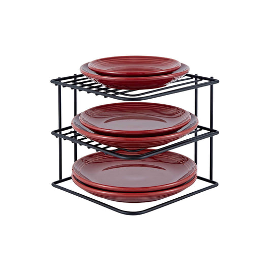 Buckingham 3 Tier Corner Plate Storage Rack 22.5 cm