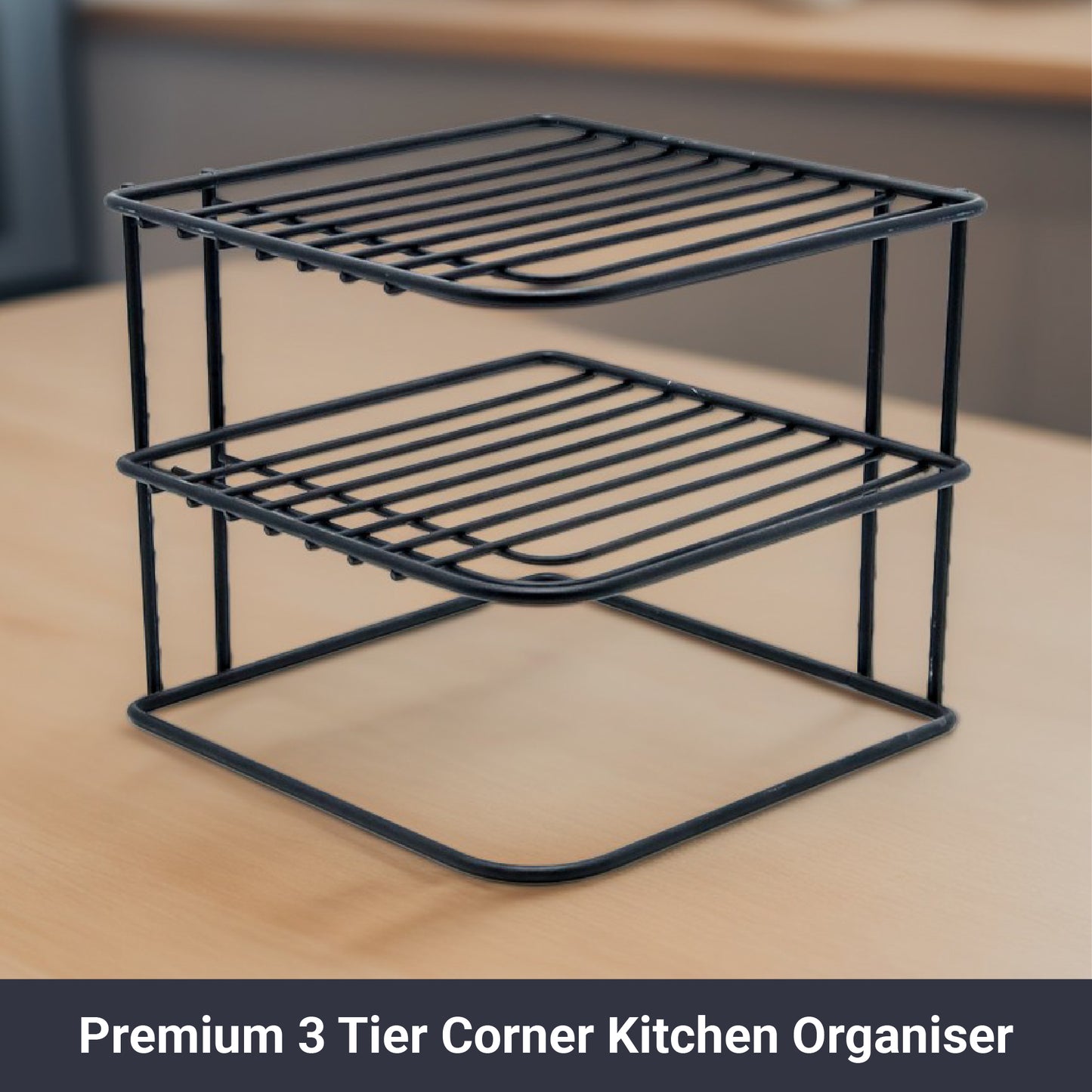 Buckingham 3 Tier Corner Plate Storage Rack 22.5 cm