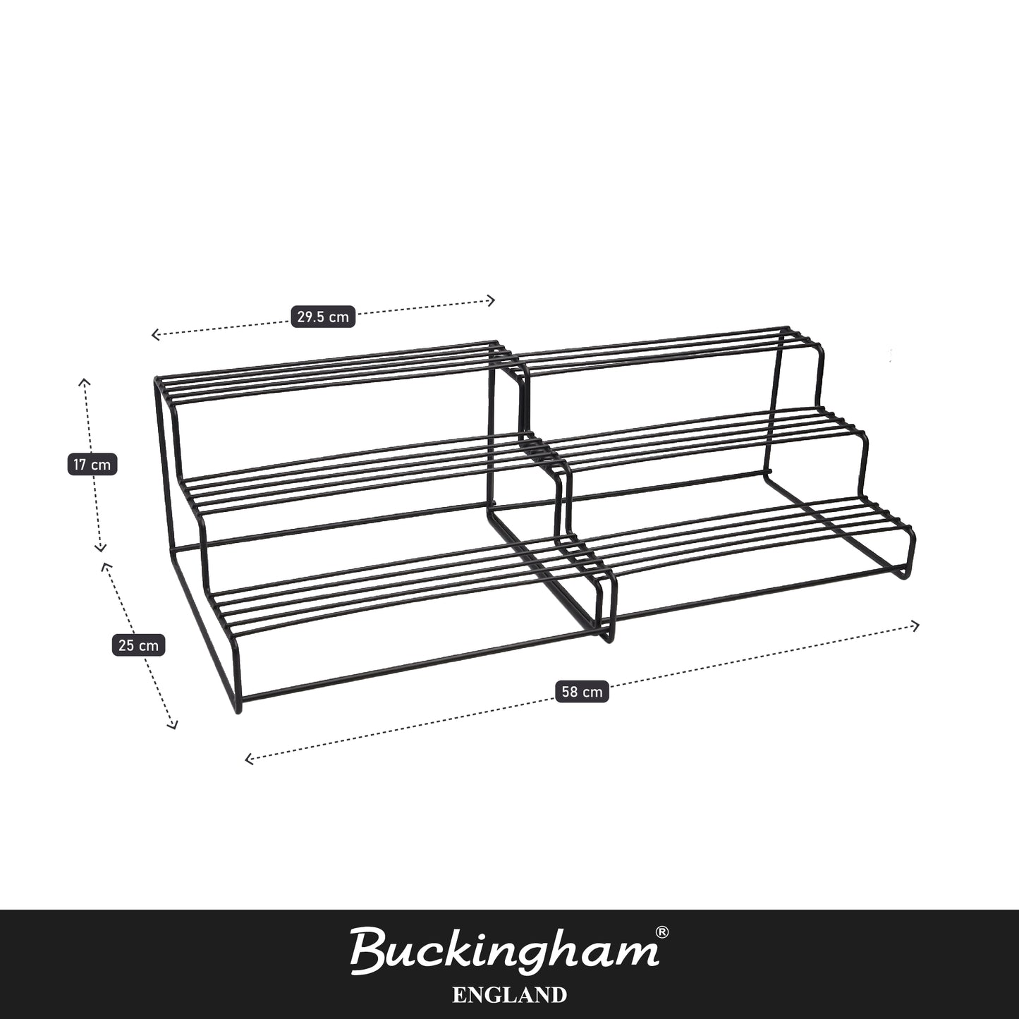 Buckingham 3 Tier Expandable Cupboard Organizer