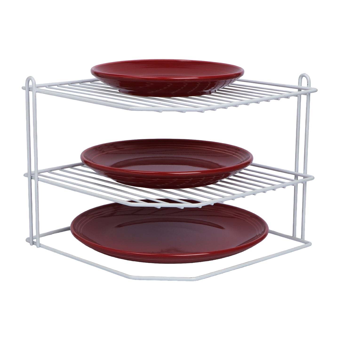 Buckingham 3 Tier Corner Kitchen Plate Rack 28 cm