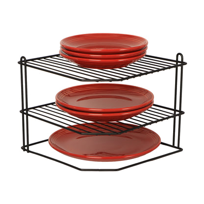 Buckingham 3 Tier Corner Kitchen Plate Rack 28 cm