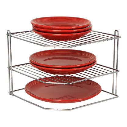 Buckingham 3 Tier Corner Kitchen Plate Rack 28 cm