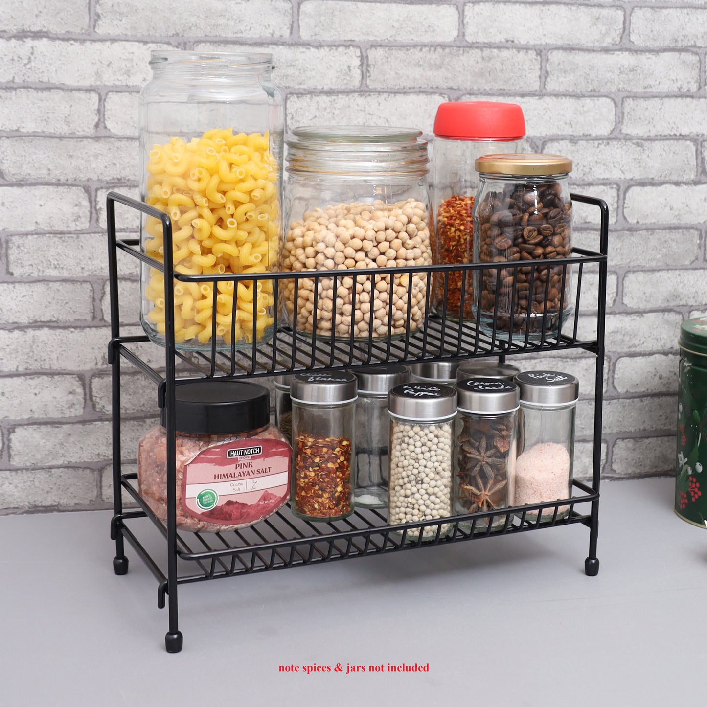 Buckingham Free Standing Two-Tier Spice Rack Multi Purpose Jar