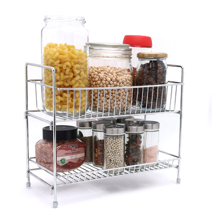 Buckingham 2 Tier Multi Purpose Storage Rack Chrome Plated