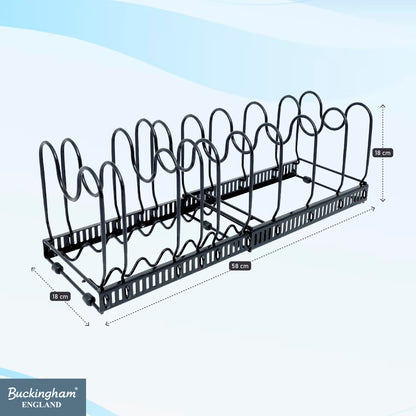Buckingham Expandable Kitchen Organizer Rack 10 Adjustable Dividers