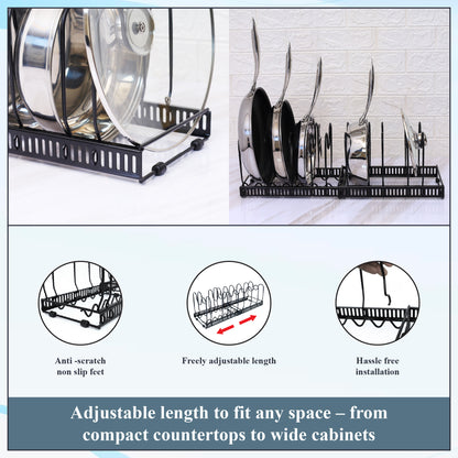 Buckingham Expandable Kitchen Organizer Rack 10 Adjustable Dividers