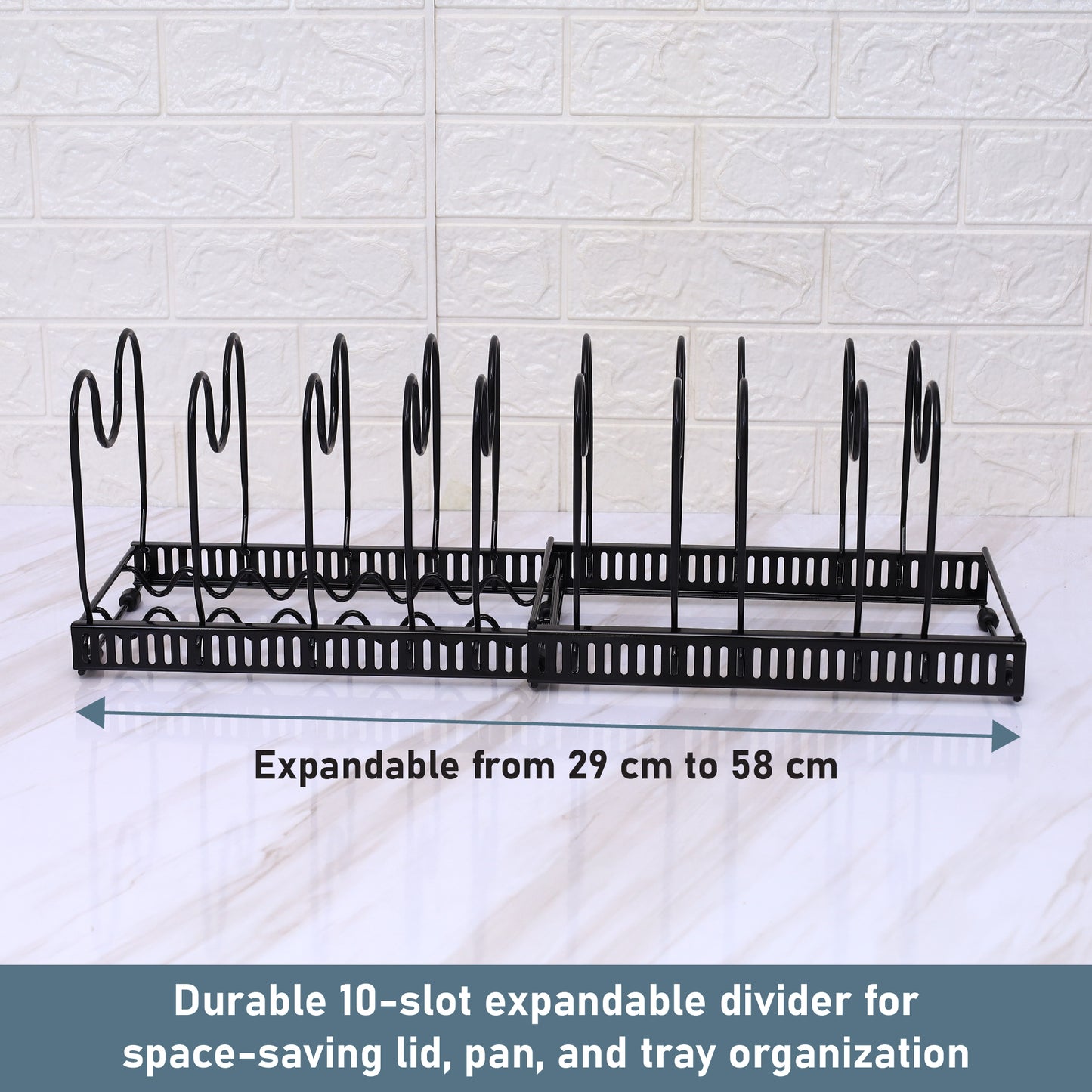 Buckingham Expandable Kitchen Organizer Rack 10 Adjustable Dividers