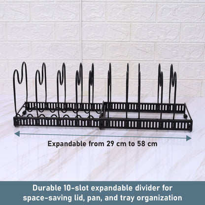 Buckingham Expandable Kitchen Organizer Rack 10 Adjustable Dividers