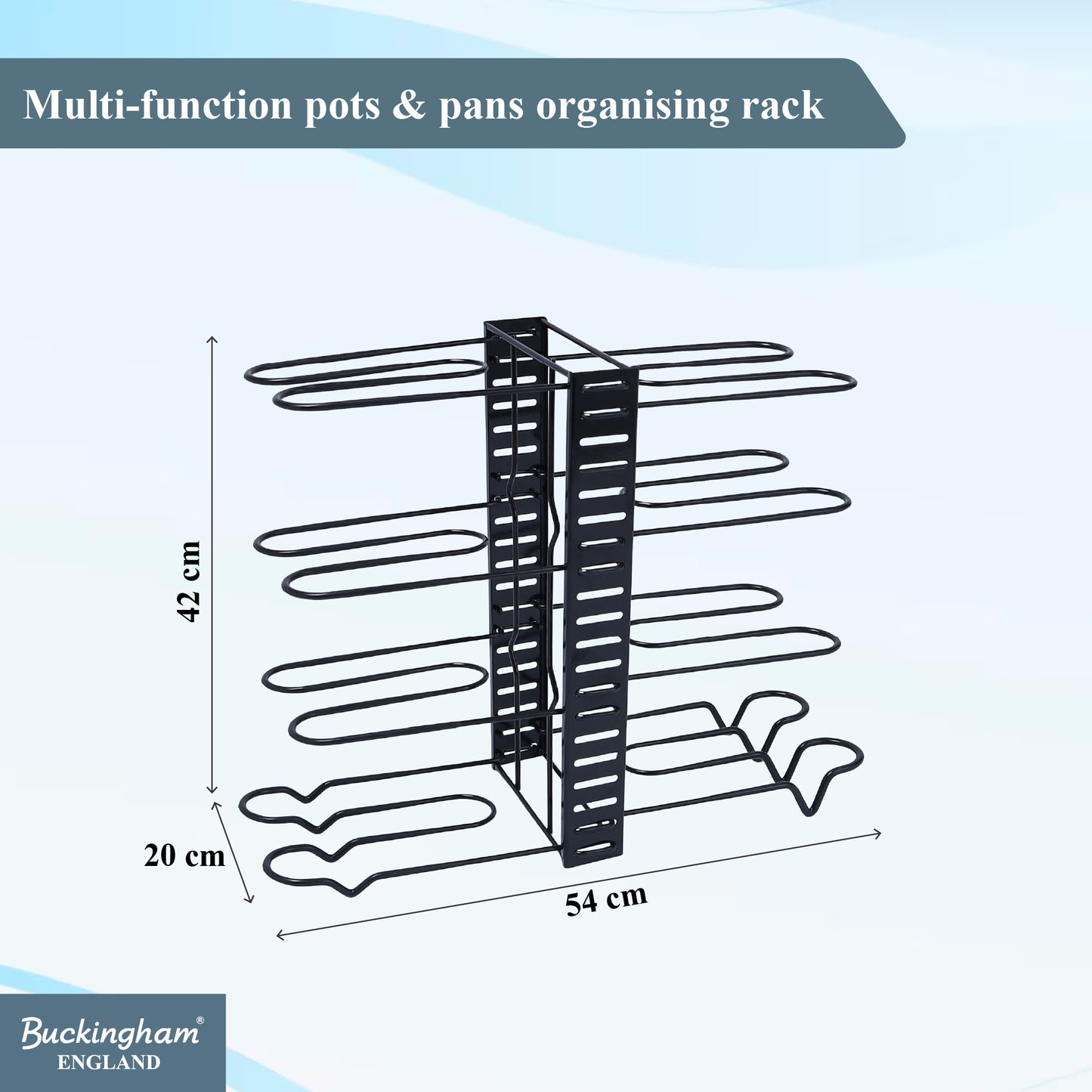 Buckingham Adjustable Kitchen Organizer Rack 8 Dividers