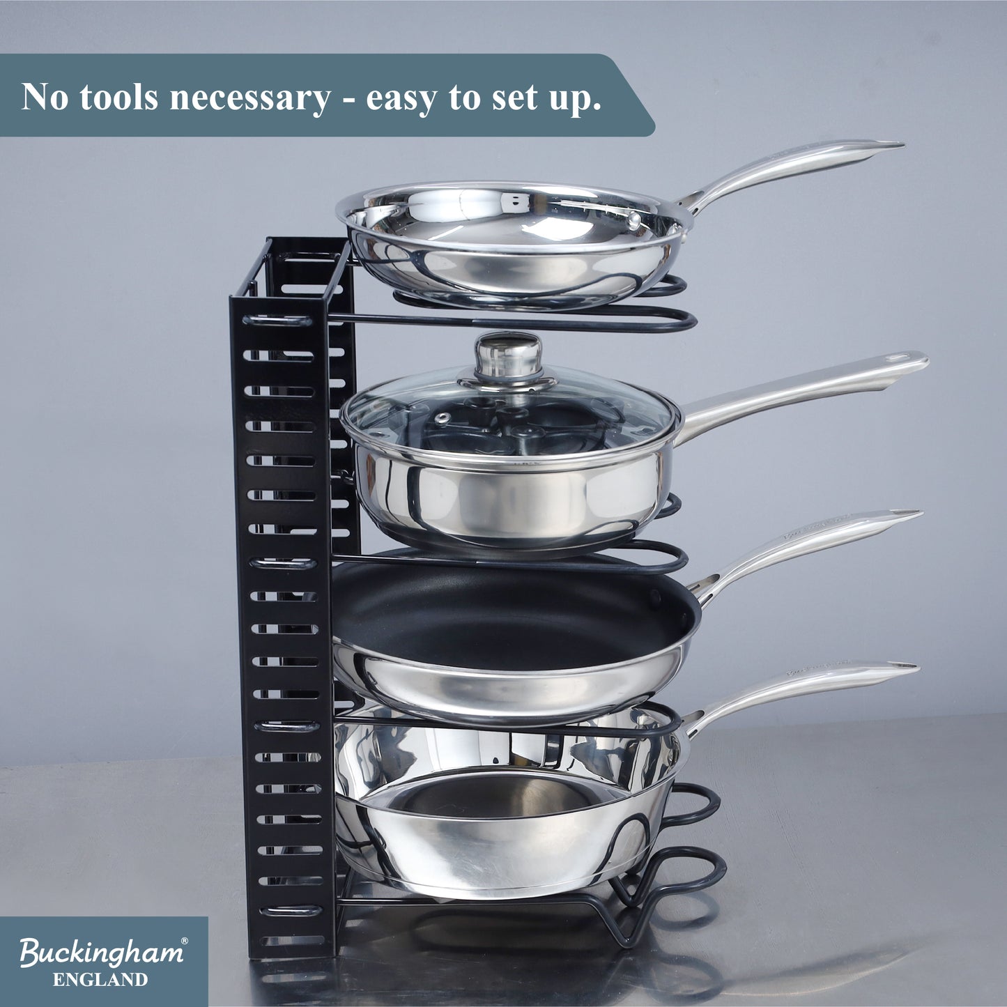 Buckingham Adjustable Kitchen Organizer Rack 8 Dividers