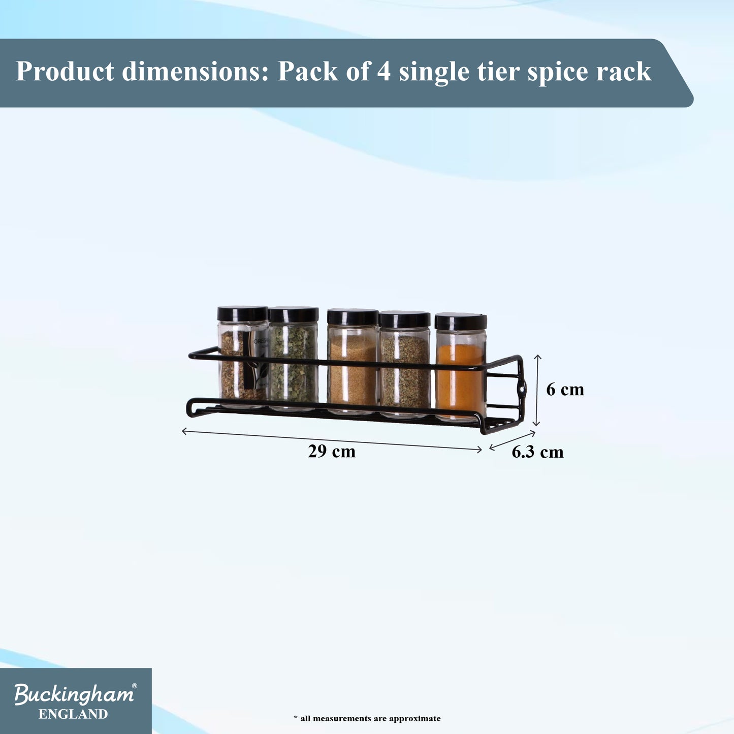 Buckingham  Cupboard Wall Mounted Spice Racks Organiser