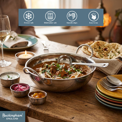 Buckingham Premium Stainless Steel Balti Dish Indian Curry