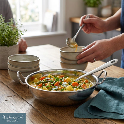 Buckingham Premium Stainless Steel Balti Dish Indian Curry